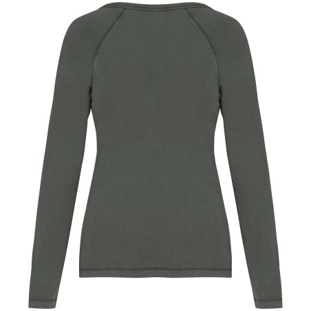 Camiseta ecorresponsable manga larga raglan mujer