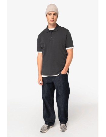Polo ecorresponsable efecto lavado de punto jersey hombre