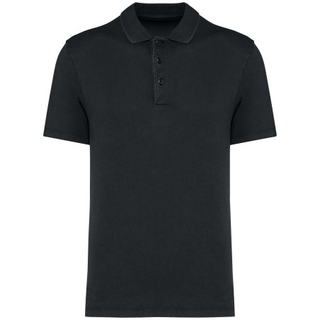 Polo ecorresponsable efecto lavado de punto jersey hombre