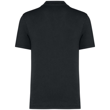 Eco-friendly men\\\'s washed effect jersey polo shirt
