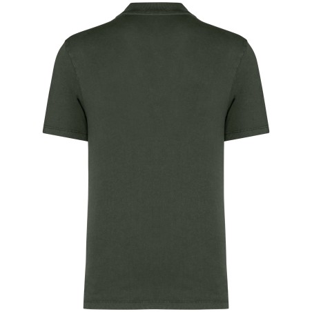 Eco-friendly men\\\'s washed effect jersey polo shirt