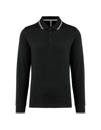Men’s long-sleeved piqué knit polo shirt 2