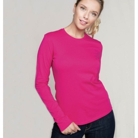 CAMISETA MUJER MANGA LARGA AJUSTADA