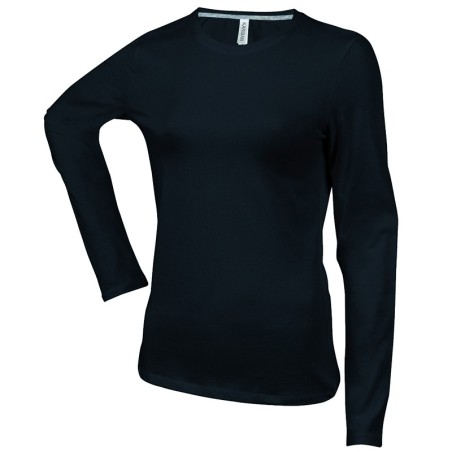 CAMISETA MUJER MANGA LARGA AJUSTADA