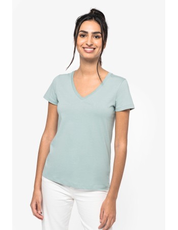 Eco-friendly ladies’ V-neck t-shirt