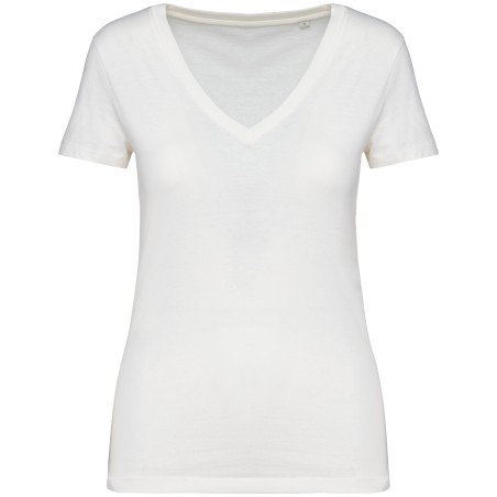 Eco-friendly ladies’ V-neck t-shirt