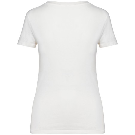 Camiseta ecorresponsable cuello de pico mujer