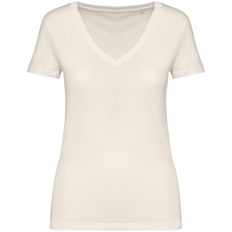 Eco-friendly ladies’ V-neck t-shirt