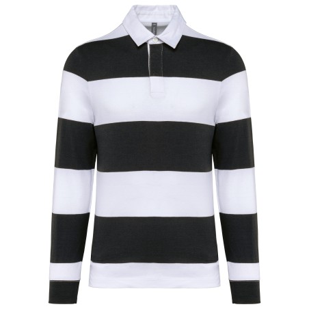 Polo a rayas manga larga unisex
