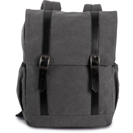 Mochila de tejido canvas con solapa