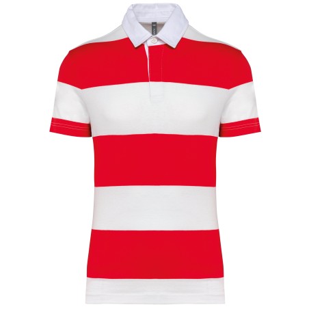 Polo a rayas manga corta unisex