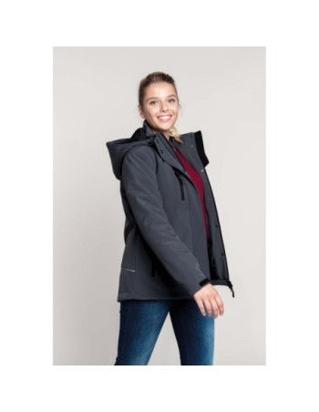 PARKA SOFTSHELL CAPUCHA FORRADA MUJER 2