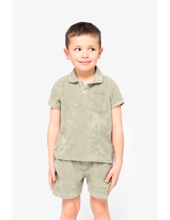 Eco-friendly boys’ Terry Towel polo shirt