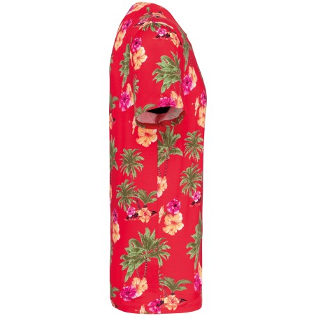 Camiseta ecorresponsable con estampado tropical hombre