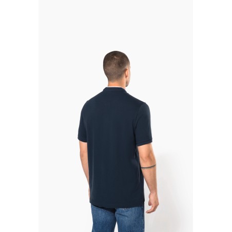 Men\\\'s short-sleeved polo shirt with Mandarin collar