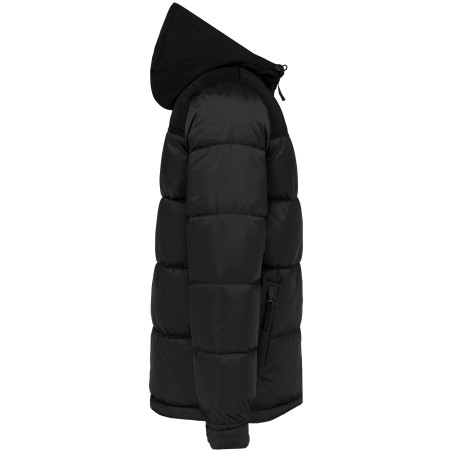 Unisex bi-tone padded jacket with hood