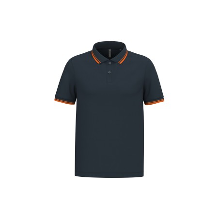 Men\\\'s short-sleeved poloshirt with contrasting piping