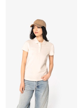 Polo ecorresponsable punto piqué mujer