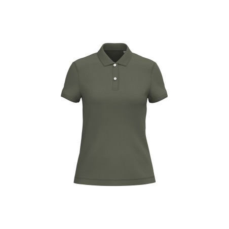 Polo ecorresponsable punto piqué mujer