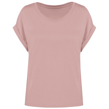 Camiseta ecorresponsable mangas vueltas mujer