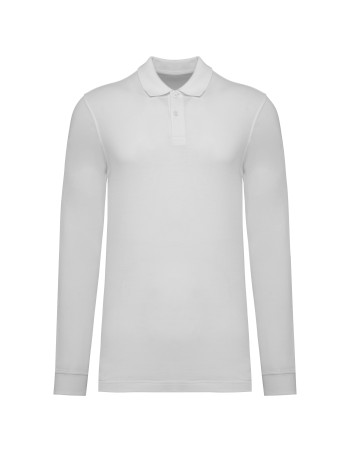 Polo de punto piqué manga larga Bio180 hombre 2