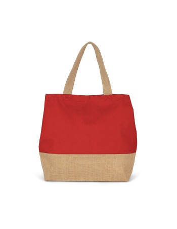 Canvas & jute hold-all shopper bag 2