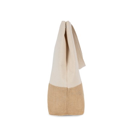 Bolsa shopper de yute & algodón canvas