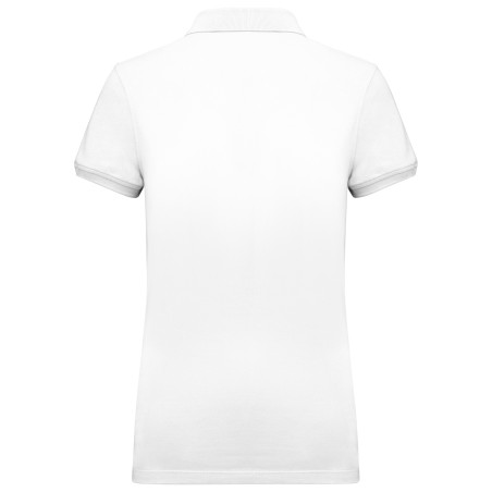 Polo de punto piqué manga corta mujer