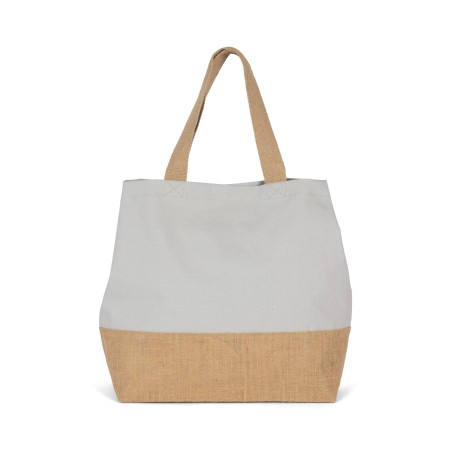 Bolsa shopper de yute & algodón canvas