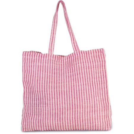 Bolsa shopper de juco a rayas