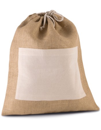 Jute drawstring bag