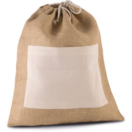 Bolsa de yute con cordones