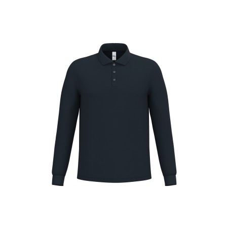 Men\\\'s pique long sleeves polo shirt
