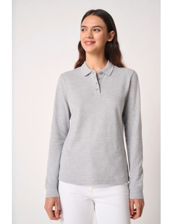 Polo punto piqué LSL mujer