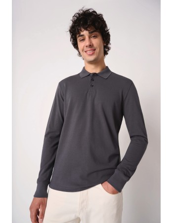 Men\\\'s pique LSL polo shirt