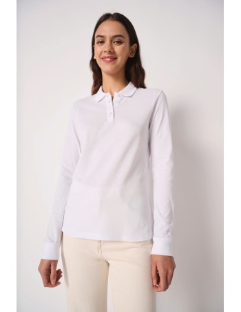 Ladies\\\' pique LSL polo shirt