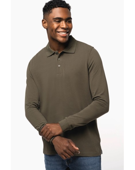 Men\\\'s long-sleeved polo shirt