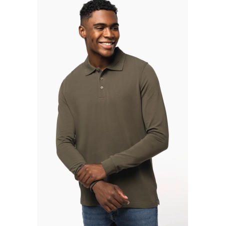 Men\\\'s long-sleeved polo shirt