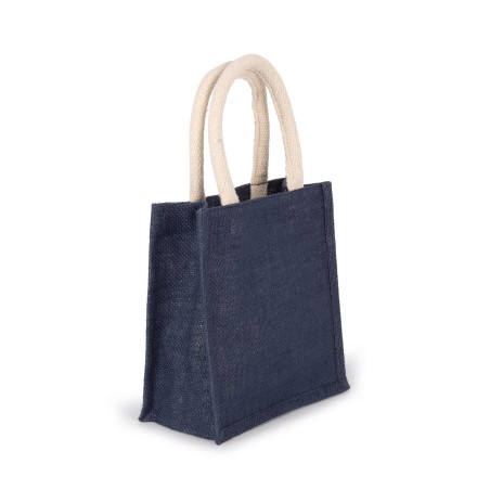Bolsa estilo tote de tela de yute, modelo pequeño