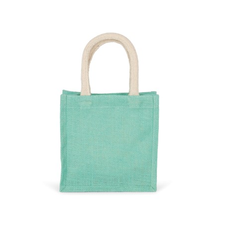 Bolsa estilo tote de tela de yute, modelo pequeño