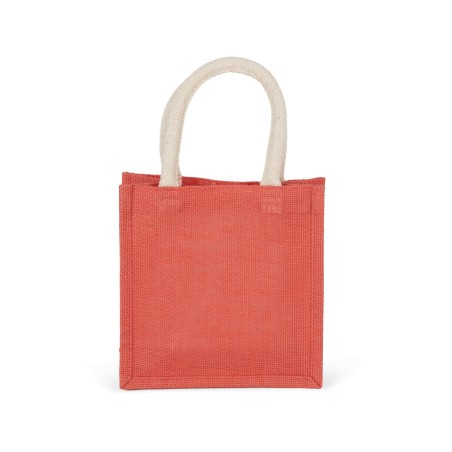 Bolsa estilo tote de tela de yute, modelo pequeño