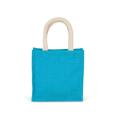 Bolsa estilo tote de tela de yute, modelo pequeño