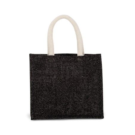 Bolsa estilo tote de tela de yute, modelo mediano