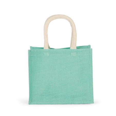Bolsa estilo tote de tela de yute, modelo mediano
