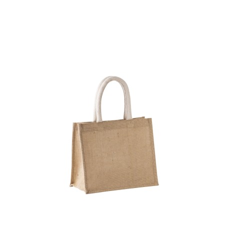 Bolsa estilo tote de tela de yute, modelo mediano