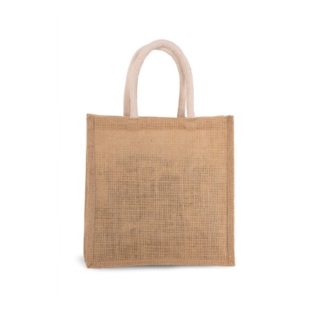 Bolsa estilo tote de tela de yute, modelo grande