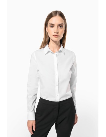Ladies\\\' poplin easy care polycotton shirt