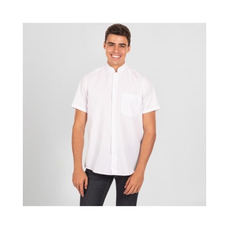 CAMISA CUELLO MAO BLANCA MANGA CORTA