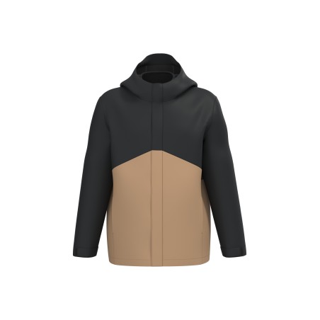 Parka 3 en 1 impermeable con capucha bicolor unisex