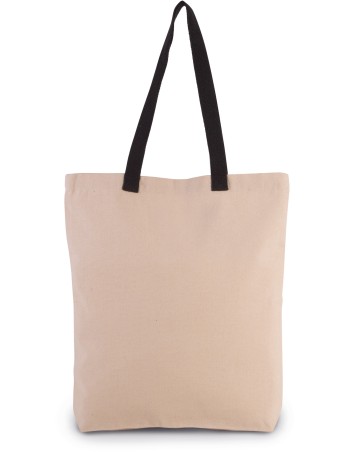 Shopper bag with gusset and contrast colour handle 2